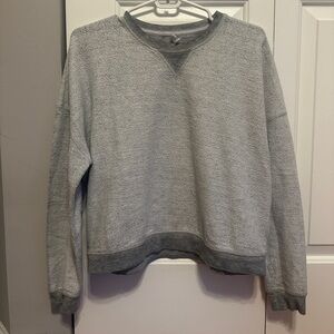 Z Supply Inside Out Fleece Crewneck Sweatshirt Light Grey
